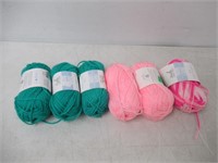 (6) Lot of Assorted Needle Crafter's Yarn