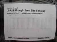 UNUSED Qty Of (40) Wrought Iron Fencing