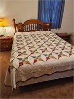 Queen size bed - with head board no bedding