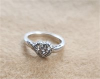 925 silver heart ring