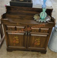 Vintage dry sink stereo cabinet with electronic