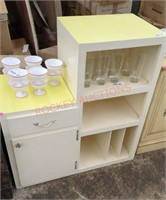 Unique shaped vintage cabinets