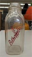 Vintage rothermel milk bottle