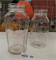 Vintage glass jars