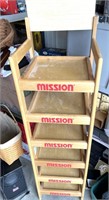 Mission Foods Wood Commercial Display Shelf