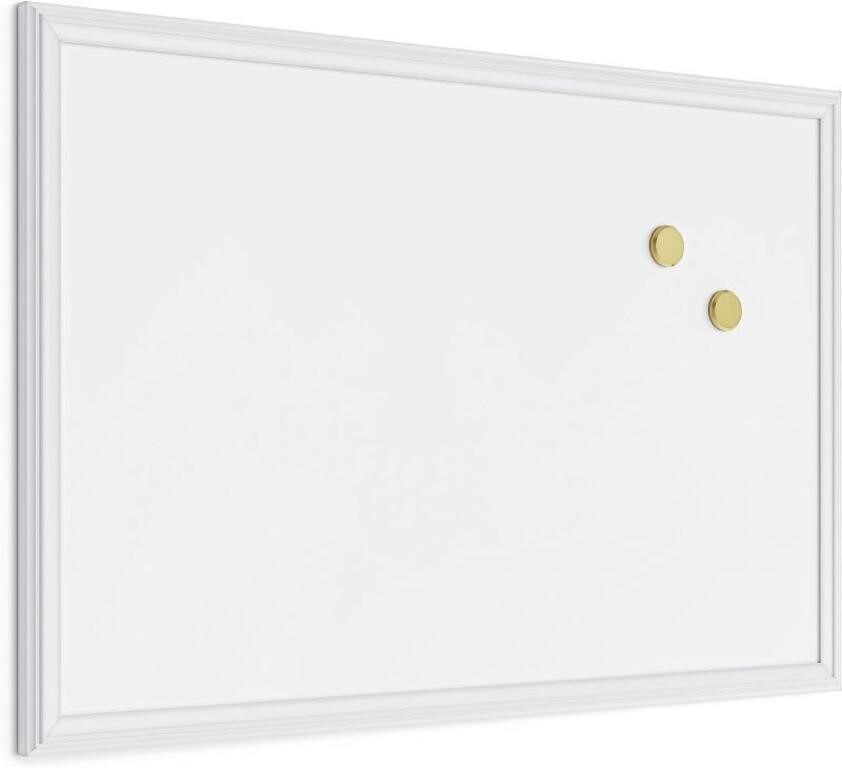 20"x30" U Brands Magnetic Dry Erase Board, White