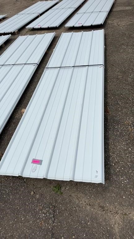 White Steel Roofing  19 panels11’2”