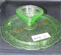 Vintage fosteria uranium glass dishes