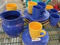 Alco industries blue and yellow dish set