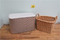 Padded Storage Bench/Hamper 16x25x14 & Lg Basket