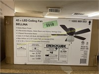 Bellina 42in.led ceiling fan with light kit