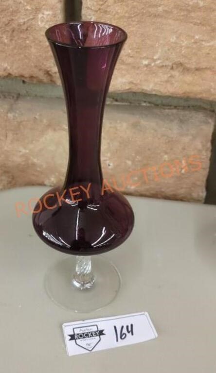 purple glass Bud vase