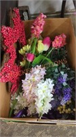 Faux flower box lot