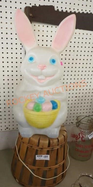 Blow mold Easter Bunny attached to Apple basket