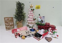 Christmas Lot w/ Snowmen, Tree & More