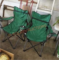 Pair of outdoor folding bag chairs