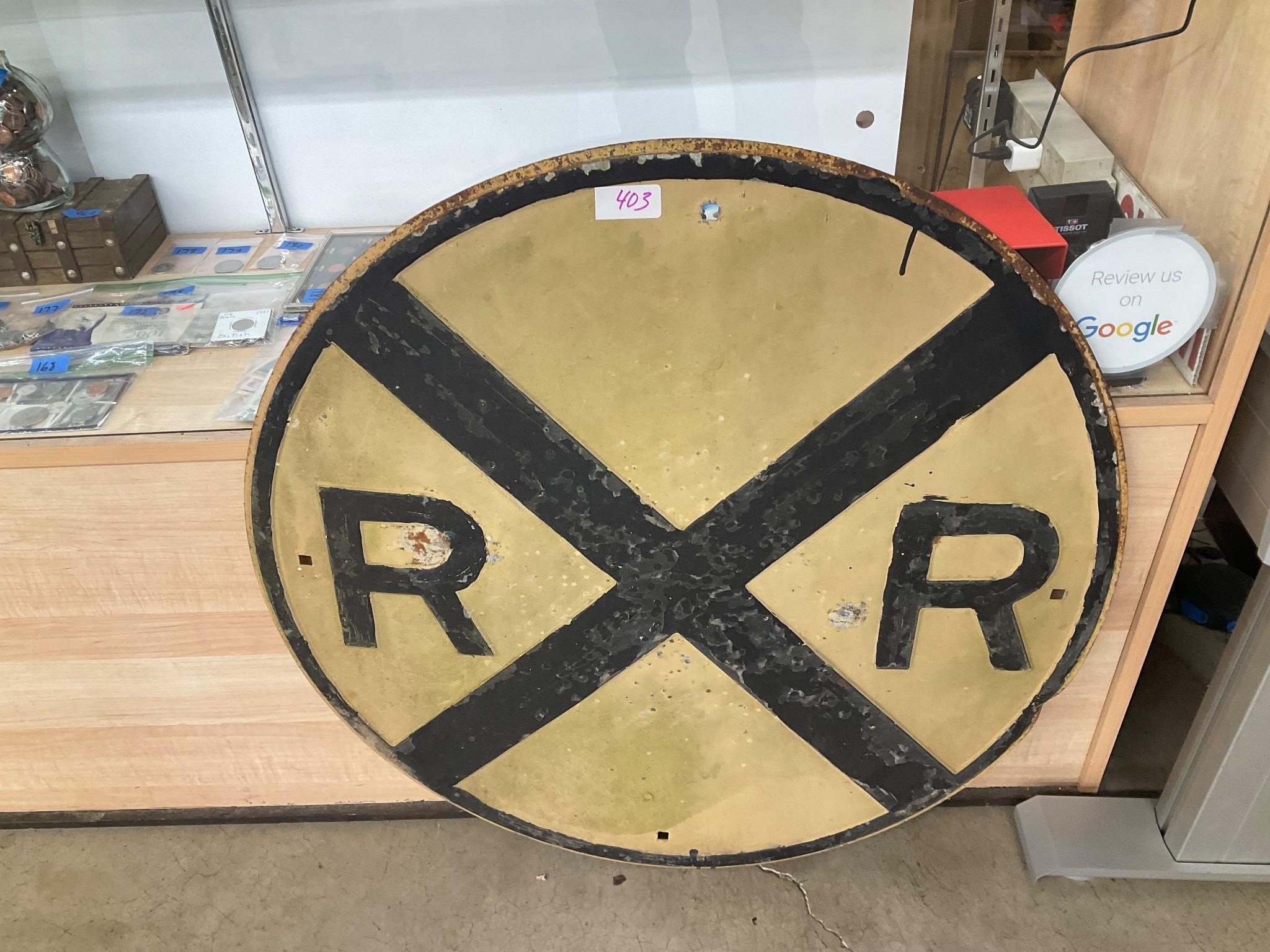 Vintage RR sign