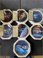 7xVintage Star Trek-The Voyagers Plate Collection