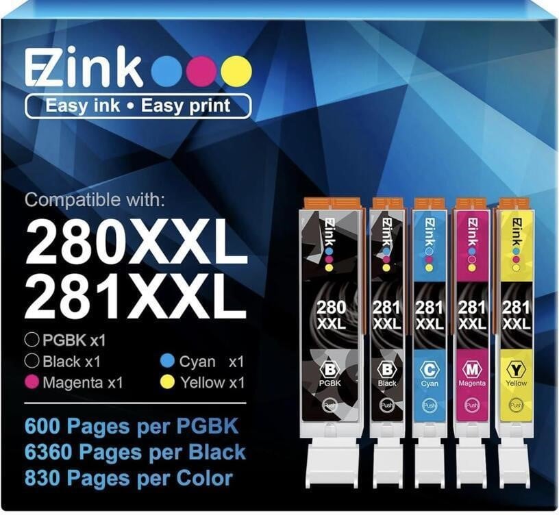 BLINK 280 & 281 INK CARTRIDGES XXL BLACK BLUE