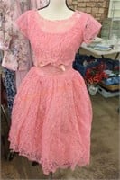 Vintage 1950 style size 11 pink gown