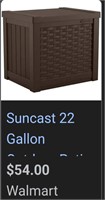 Suncast 22 Gallon Outdoor Patio Small Deck Box
