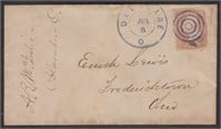 US Stamps 3 Cent Washington tied on cover by purpl