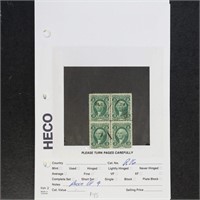 US Revenue Stamps Used Blocks of 4 on dealer pages