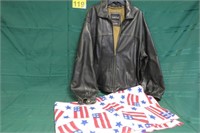 Wilson Leather Mens XL Jacket & Throw Blanket