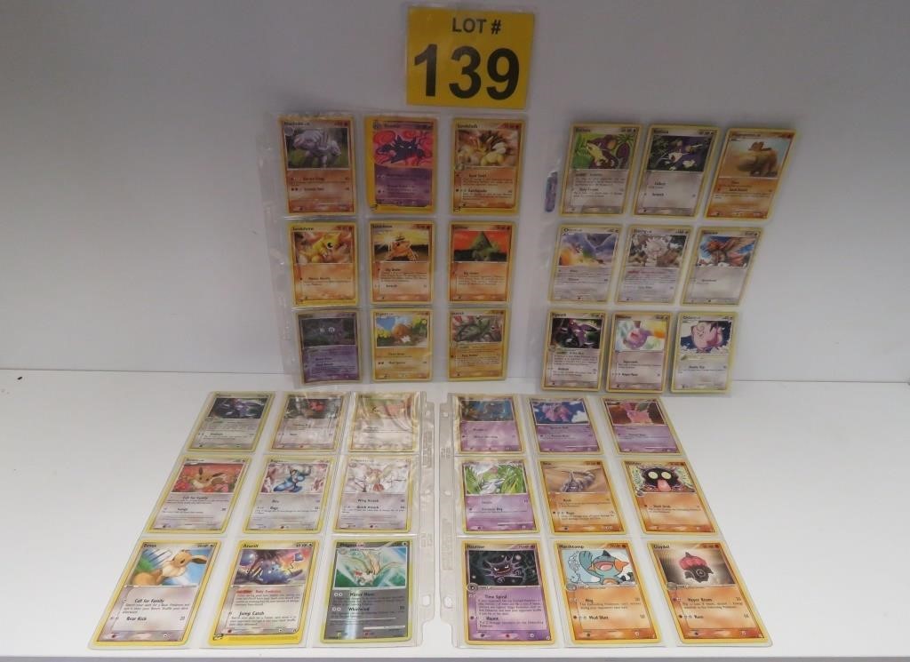 4 Sheets Of Pokemon Cards - 36 Total