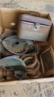 Box lot misc. Vintage Household items