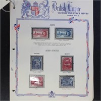 British Empire Stamps 1946 Victory & Peace Omnibus