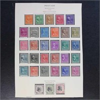US Stamps 1938 Presidential Set, including coils,