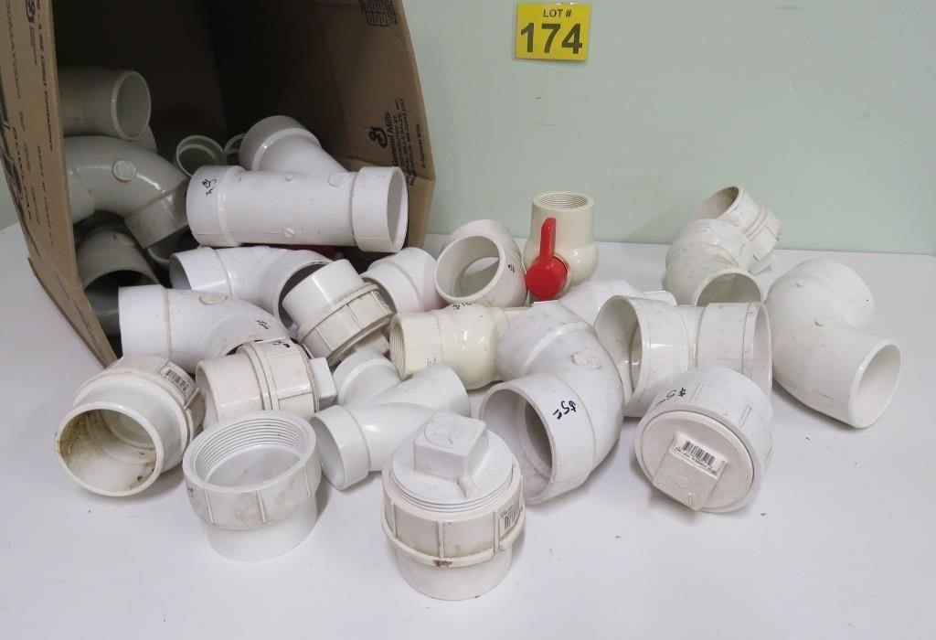Large Box Of 3" PVC Pipe Fittings