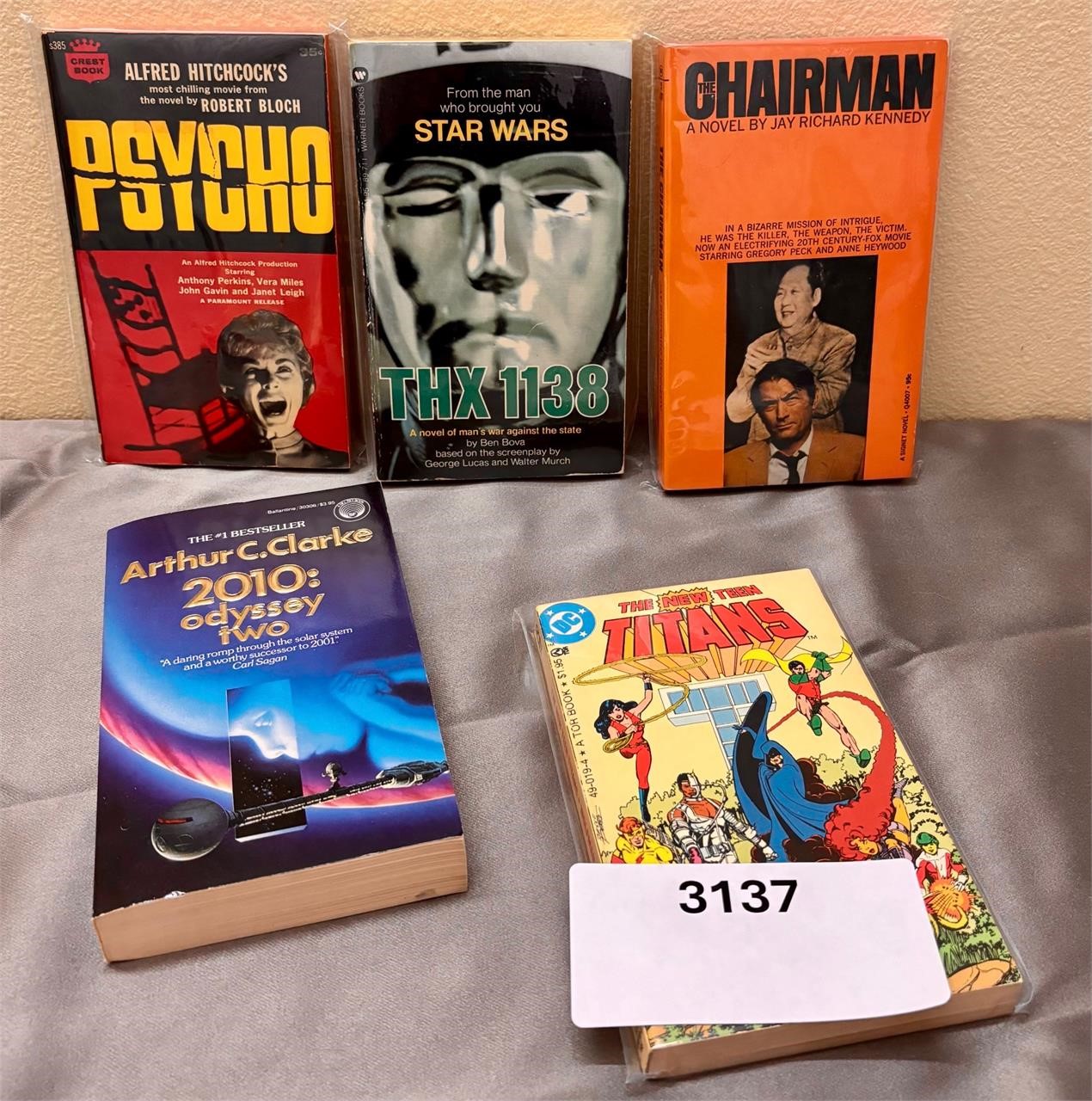 Lot of 5 Books Sci-Fi Psycho THX 1138 Odyssey