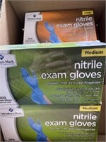 Box lot of 400 size medium nitrate gloves and 400