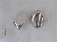.925 Silver Clip On Earrings Signed