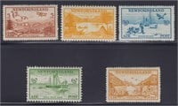 Newfoundland Stamps #C13-C17 Mint LH 1933 Airmail