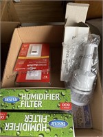 Two humidifier filters, an electric fillet knife,