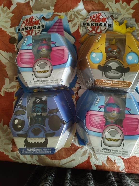 4 New In Boxes Bakugan Toys
