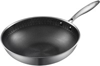 "Used" Stainless Steel Honeycomb Wok Non-Stick