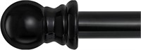 Black Curtain Rods for Windows 48 to 84"