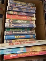 VHS MOVIES AND SOME BOOKS