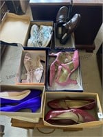 6 pair of ladies shoes, all are size 10 but the