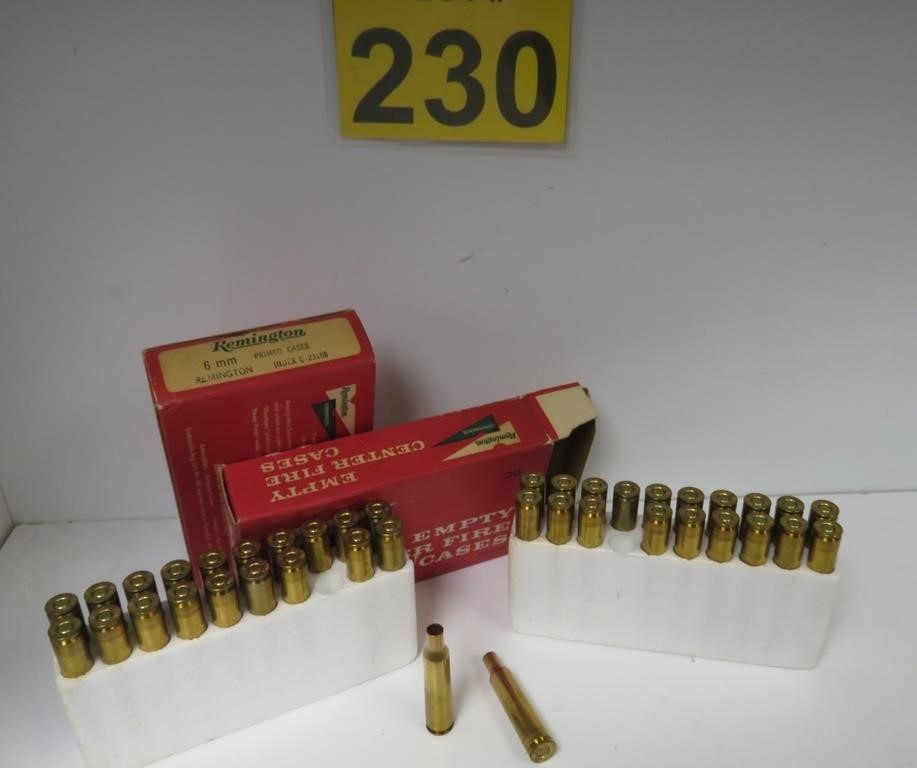 6mm Primed Cartrides Remington - 40Total