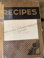 Vintage book of recipes hand written. And two