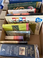 Box lot of books, workbooks and CD’s. See photos