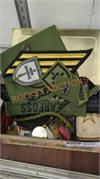 Vintage military patches, metals pins