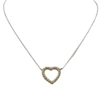 Tiffany & Co 18k Gold/Plat Twisted Heart Necklace