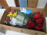 Lot of Silk Flowers & More