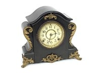 Seth Thomas Fancy Black Lacquer Mantle Clock